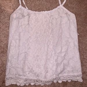WHITE LACE TANK TOP